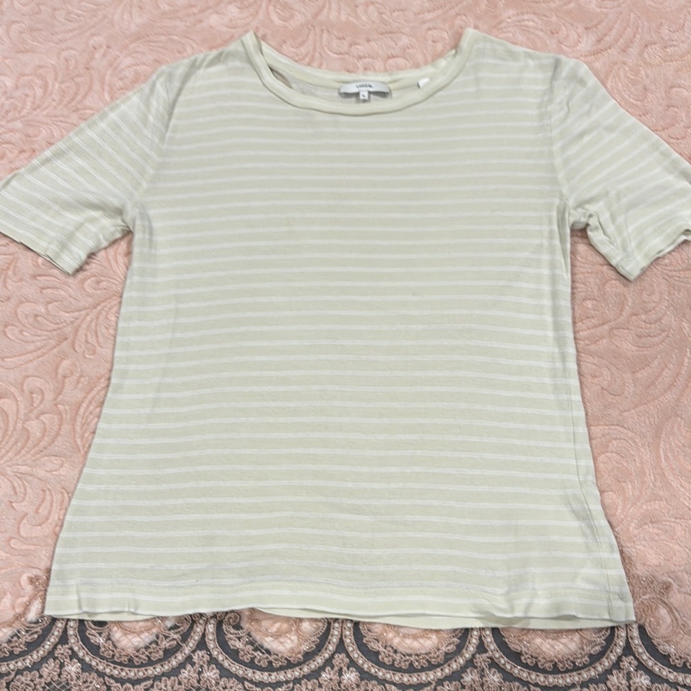 Vince Striped Cream Top size xl